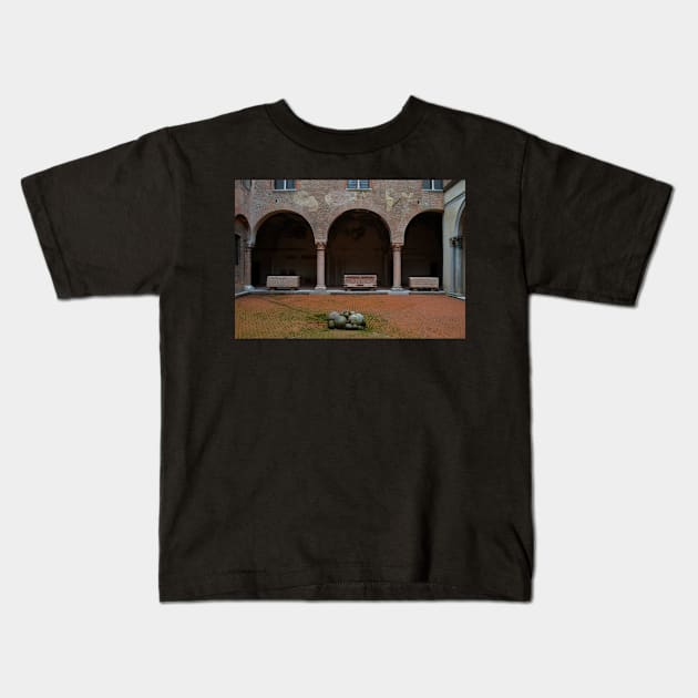 Courtyard of Palazzo Ducale, Mantua, Italy Kids T-Shirt by IgorPozdnyakov